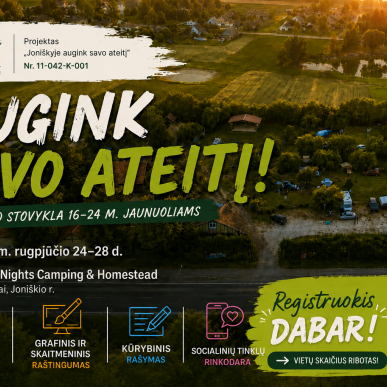 Jaunimo stovykla 16-24 metų jaunuoliams